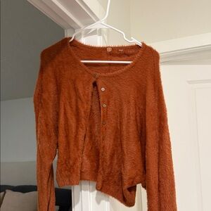 Cozy Rust Cardigan